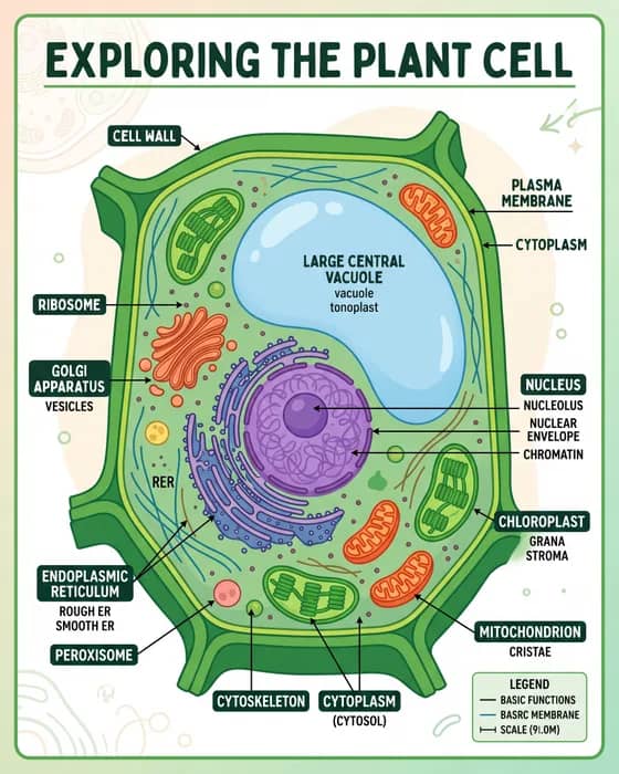 Labeled Plant Cell Diagram - Biology Classroom Teaching